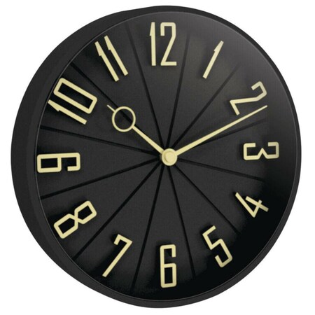 Westclox Westclox 12 in. L X 12 in. W Indoor Modern Analog Wall Clock Glass/Plastic Black 32256